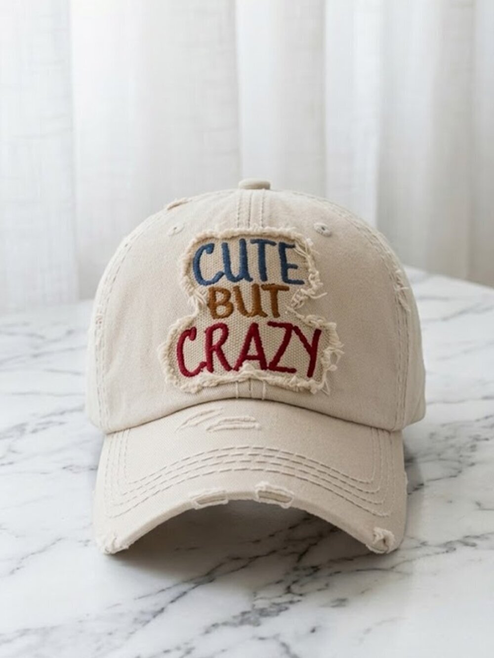 Ladies Stone Cute But Crazy Baseball Cap